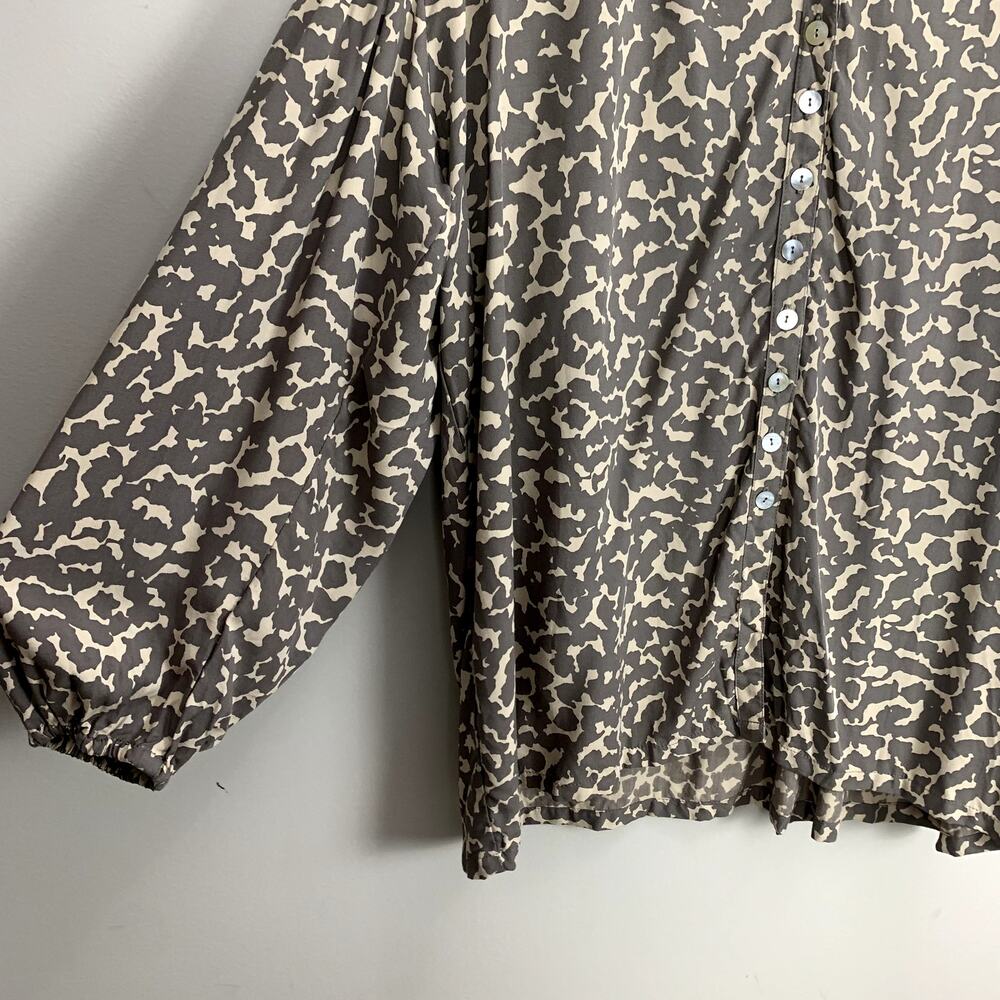 Anthropologie Beachgold Mirage Sana Button Down Shirt Dune Animal Print Blouse S - Picture 7 of 12